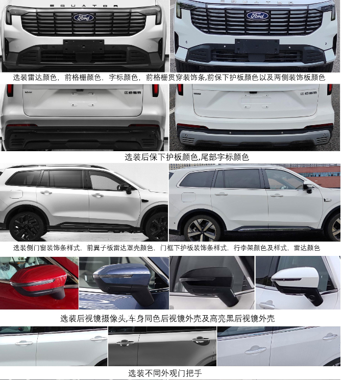 车身尺寸方面,江铃福特领裕插电混动版定位中大型suv,其具体长宽高