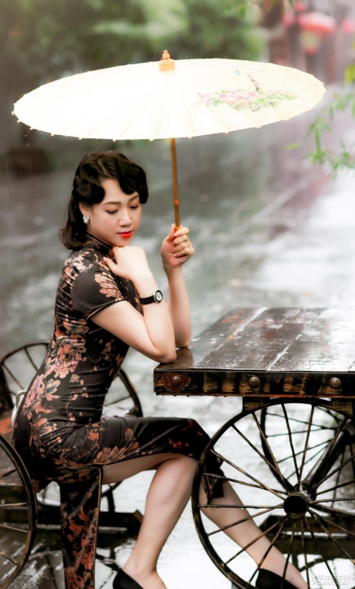 烟雨江南美女伤感图片图片